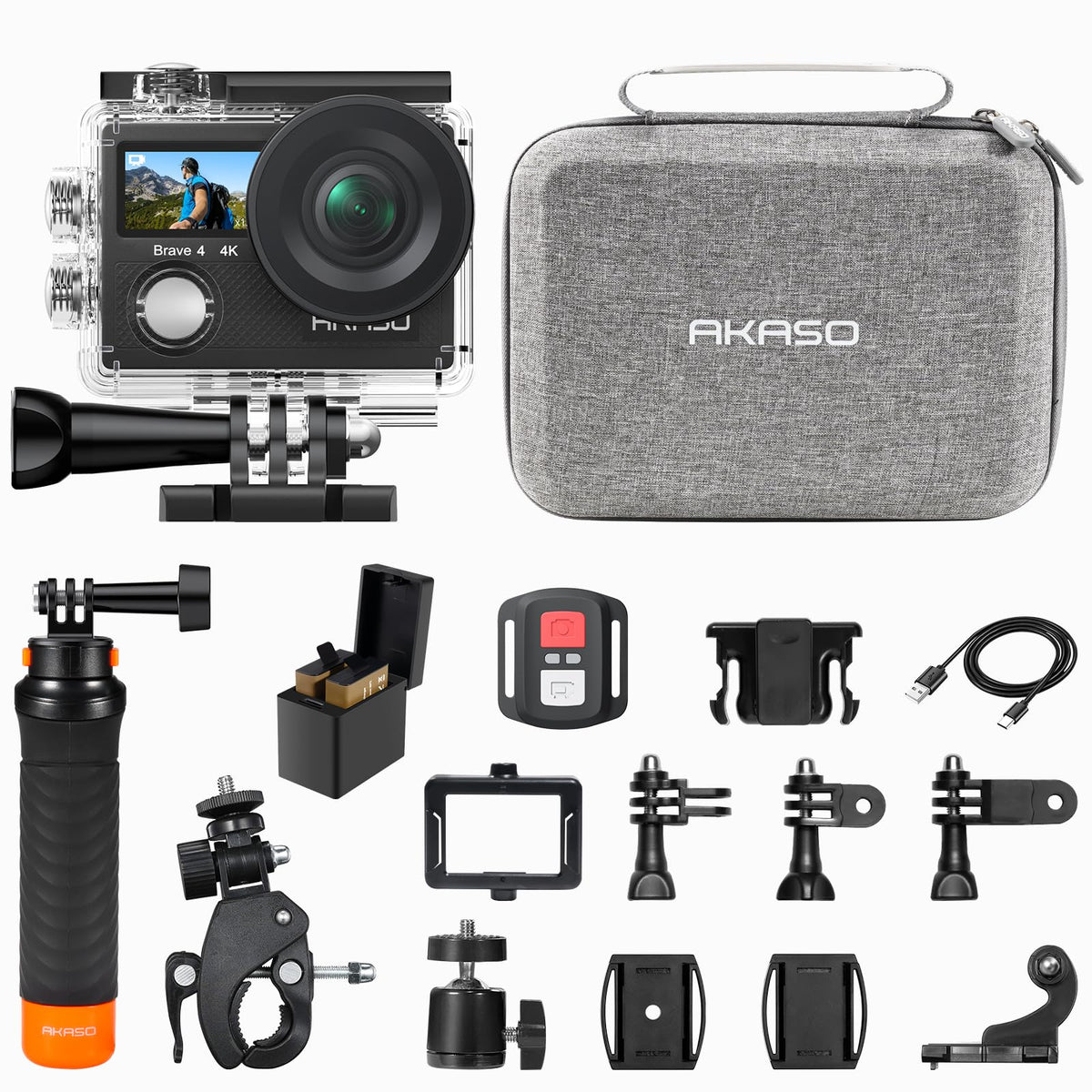 AKASO Brave 4 action camera captures 4K30 video with vivid detail for dynamic moments.