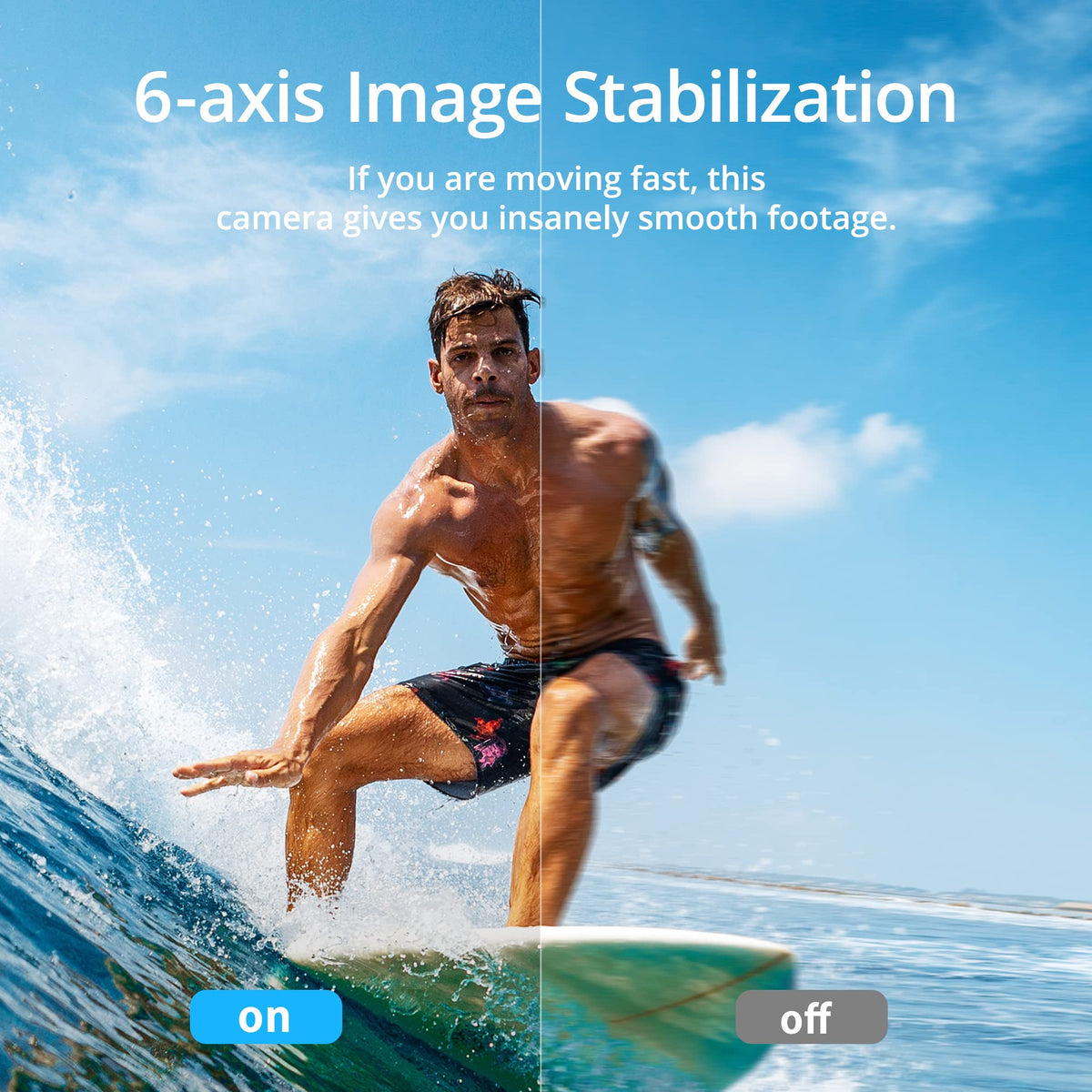 AKASO Brave 7 back screen for monitoring while filming