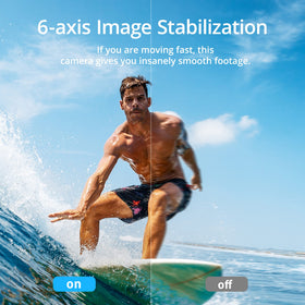 AKASO Brave 7 back screen for monitoring while filming