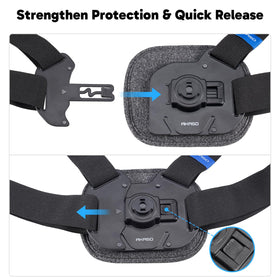 AKASO chest mount worn by cyclist capturing hands-free POV footage