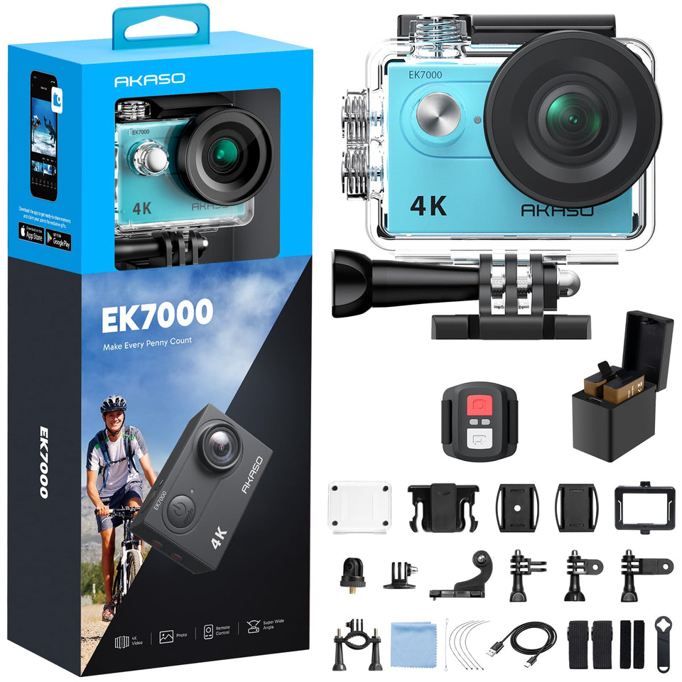 AKASO EK7000 4K30fps video capture for vivid action footage