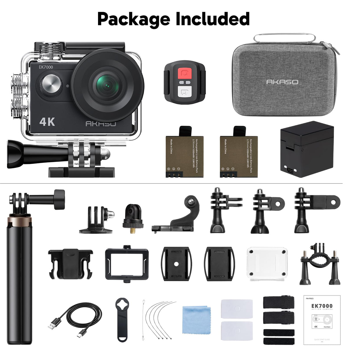 AKASO EK7000 accessory kit expands filming options