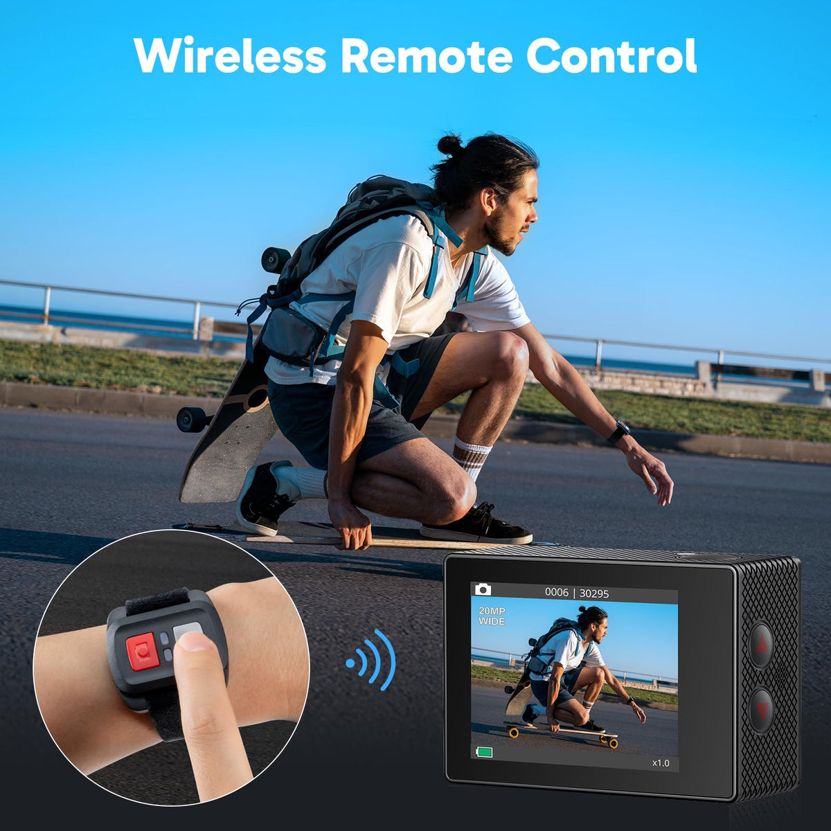 Electronic Image Stabilization keeps motion smooth during fast action.