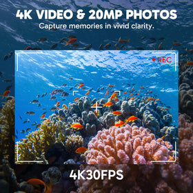 AKASO EK7000 Pro 4K camera side view for action-packed adventures.