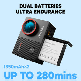 AKASO EK7000 Pro dual battery pack for extended adventures.