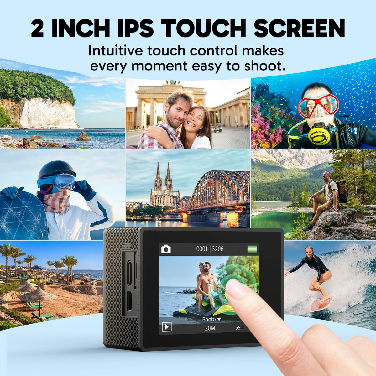 WiFi remote control for hands-free camera operation