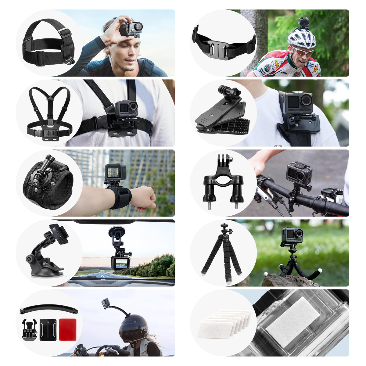 AKASO floating hand grip in water keeping camera buoyant and easy to retrieve
