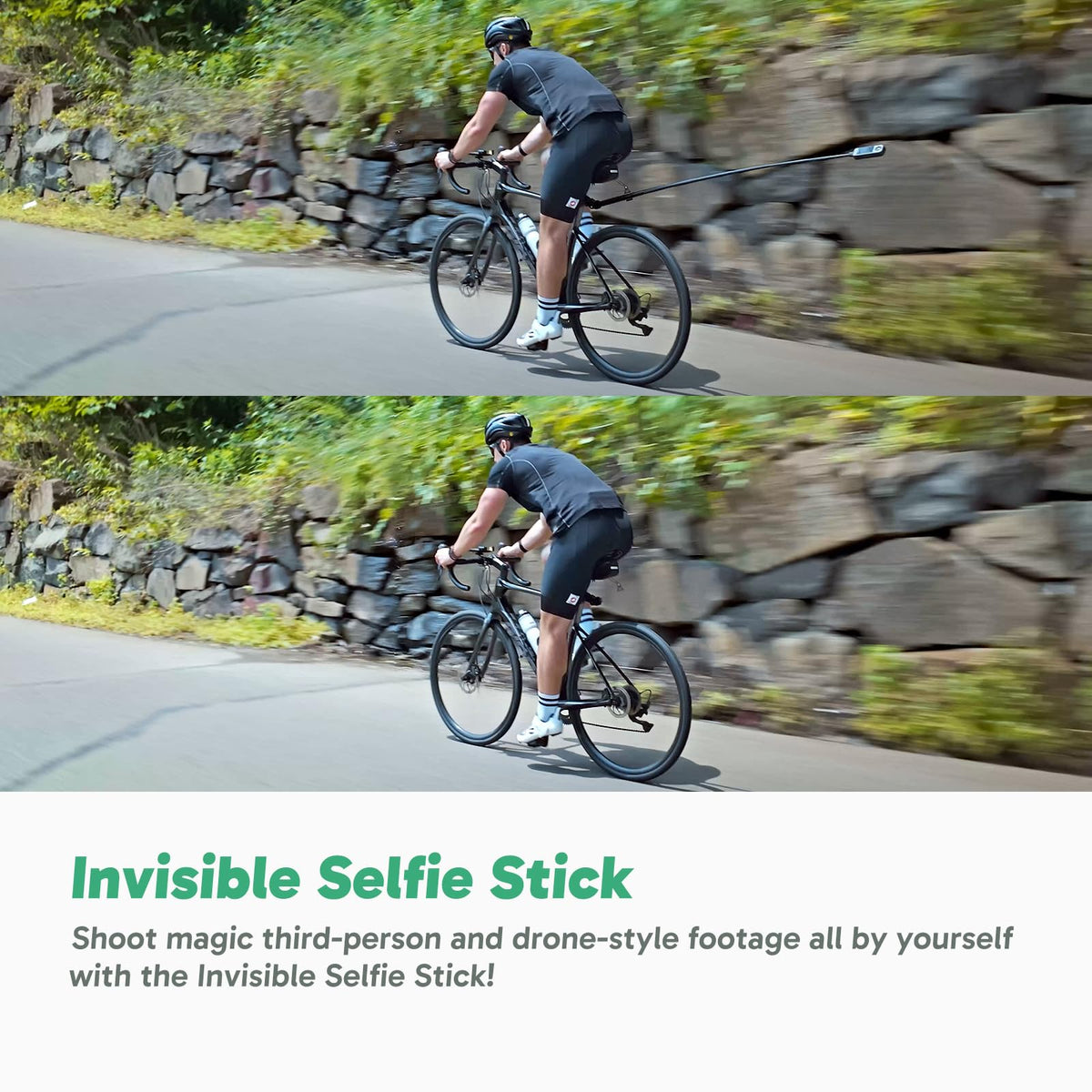 AKASO invisible selfie stick effect enables third-person shots