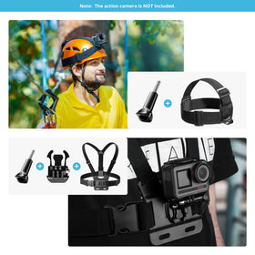 AKASO mini tripod folded and extended providing compact stable support