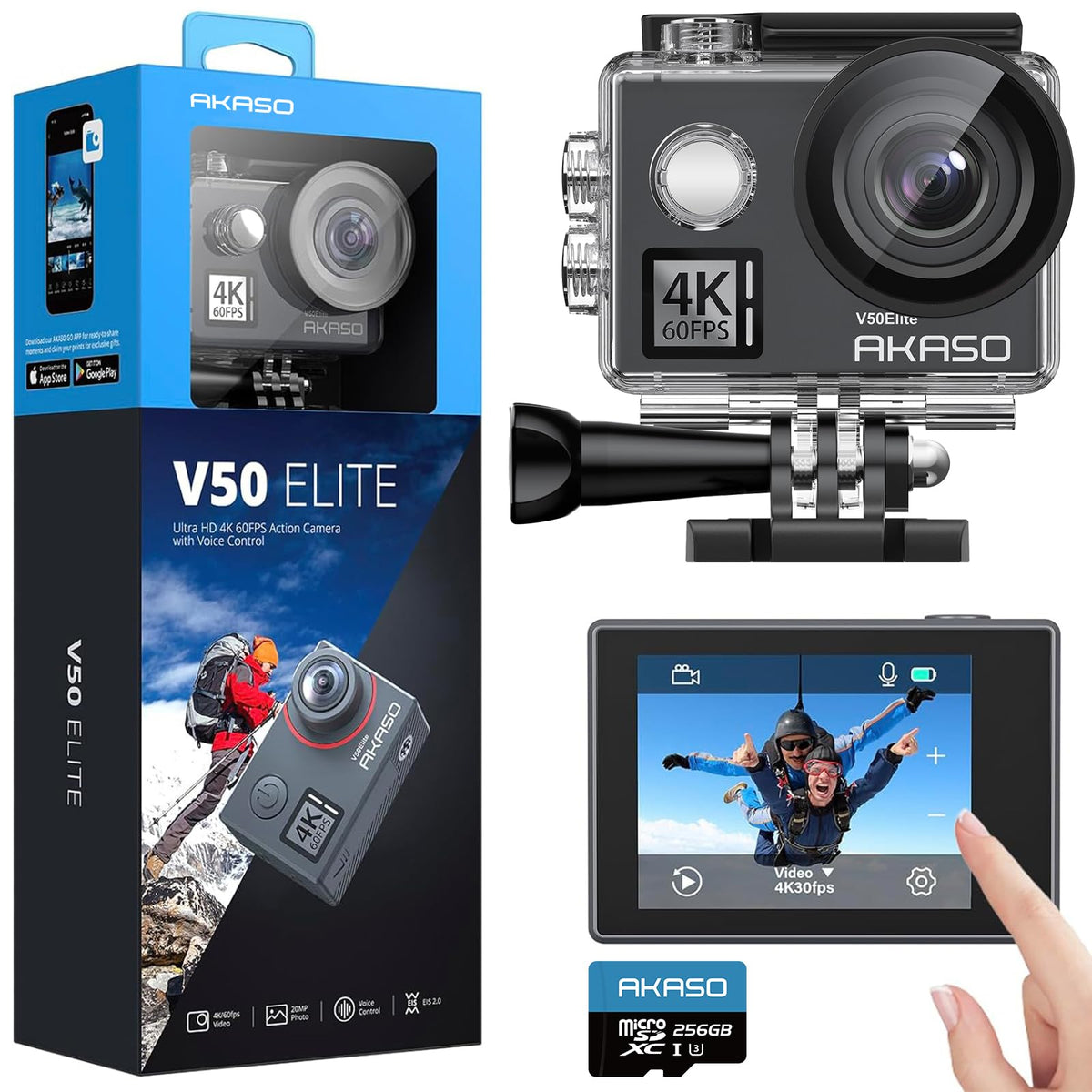AKASO V50 Elite 4K60 camera captures crisp action footage