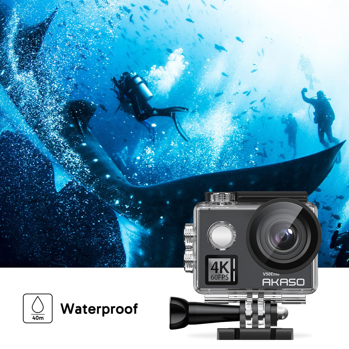 AKASO V50 Elite waterproof to 131 feet for underwater shooting