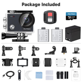 AKASO V50X accessories kit for versatile mounting