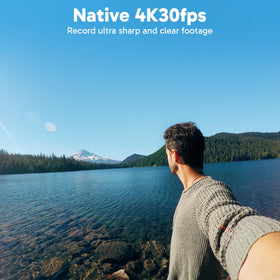 AKASO V50X with EIS stabilizing footage during skiing