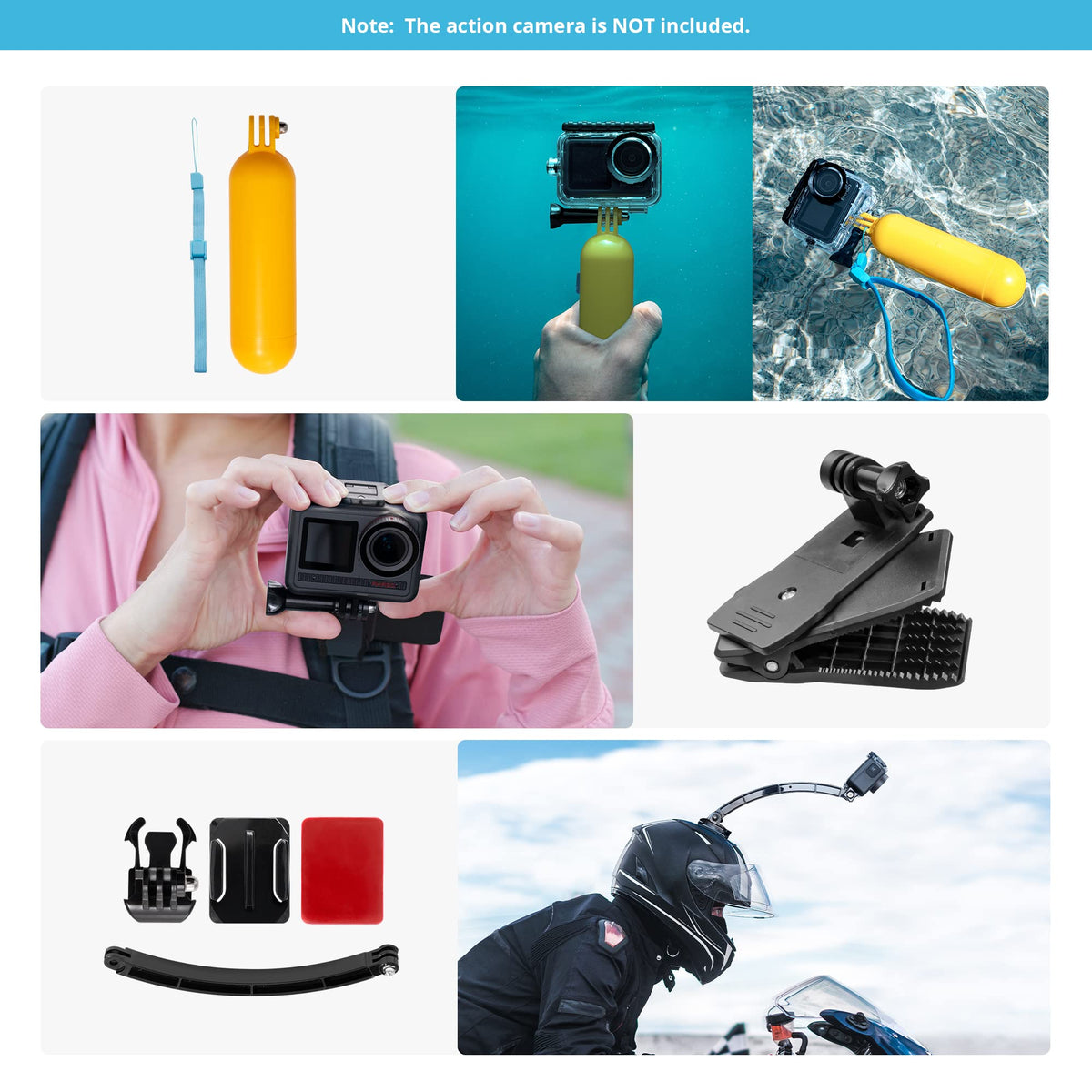 AKASO wrist strap with WiFi remote secured for easy remote control