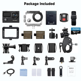 AKASO Brave 4 bike and motorcycle accessories kit included