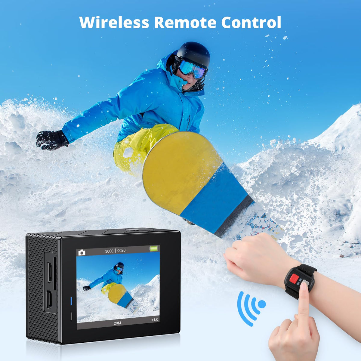 131ft waterproof design for underwater moments with the included case