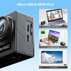 AKASO Brave 4 streams via wifi and HDMI for quick sharing