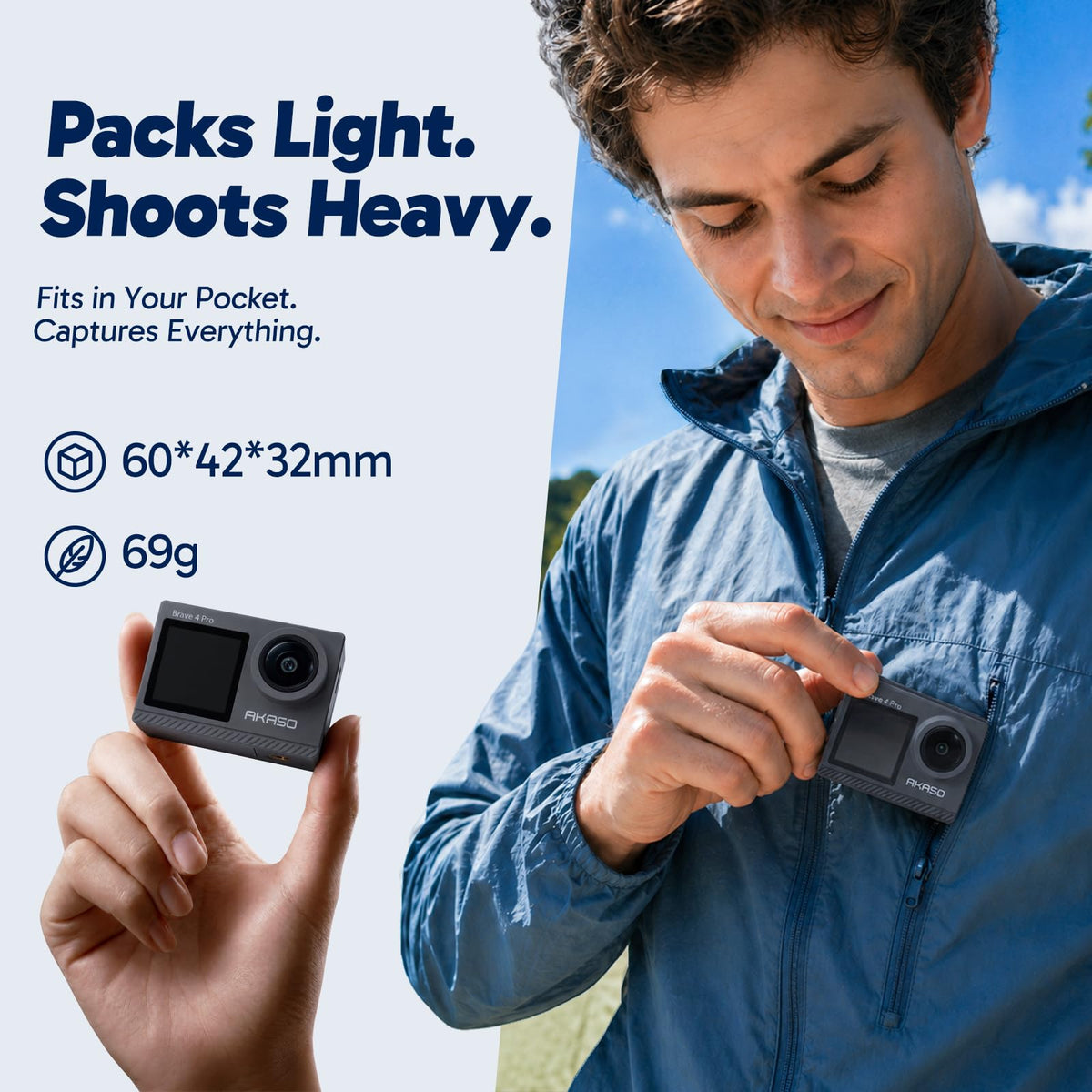 AKASO Brave 4 Pro EIS 2.0 stabilizes moving footage