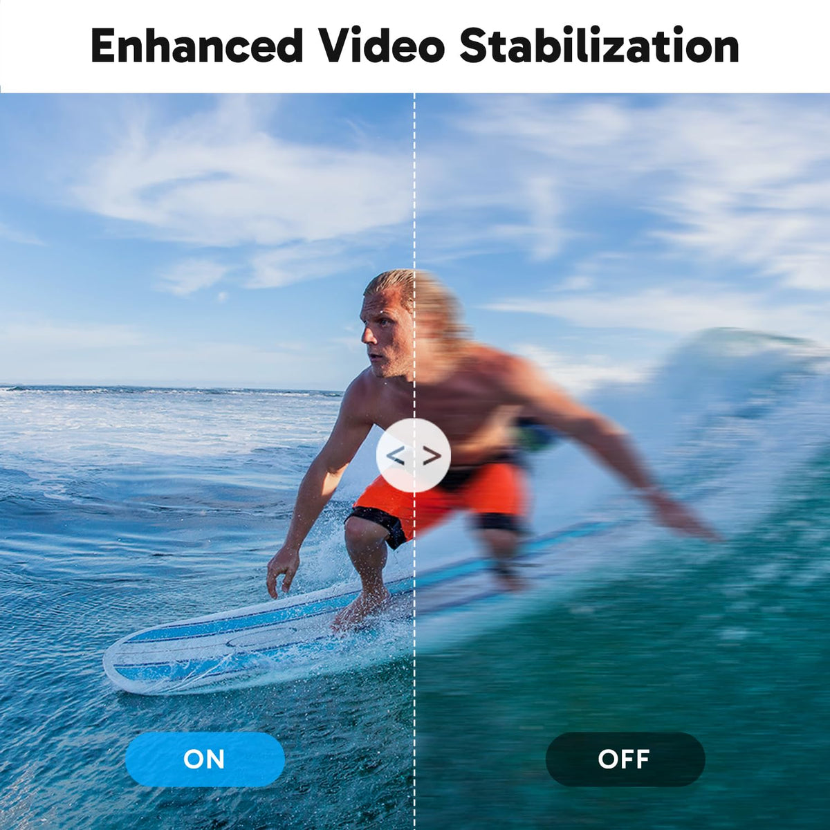 AKASO Brave 7 LE back screen offers easy touch control and review