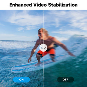 AKASO Brave 7 LE back screen offers easy touch control and review