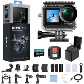AKASO Brave 7 LE front display for selfies and framing.