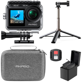 AKASO Brave 7 LE front and back display for easy selfie framing on the go.