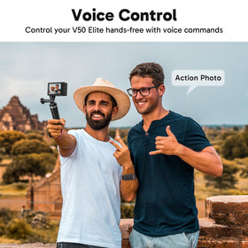 AKASO V50 Elite EIS stabilization keeps footage smooth in motion.