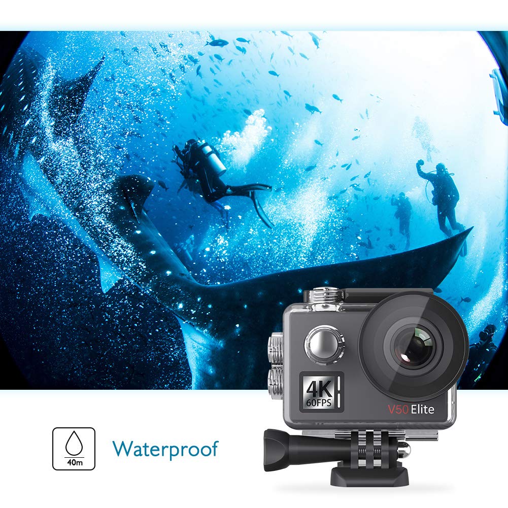 AKASO V50 Elite adjustable view angles for wide medium and narrow perspectives.