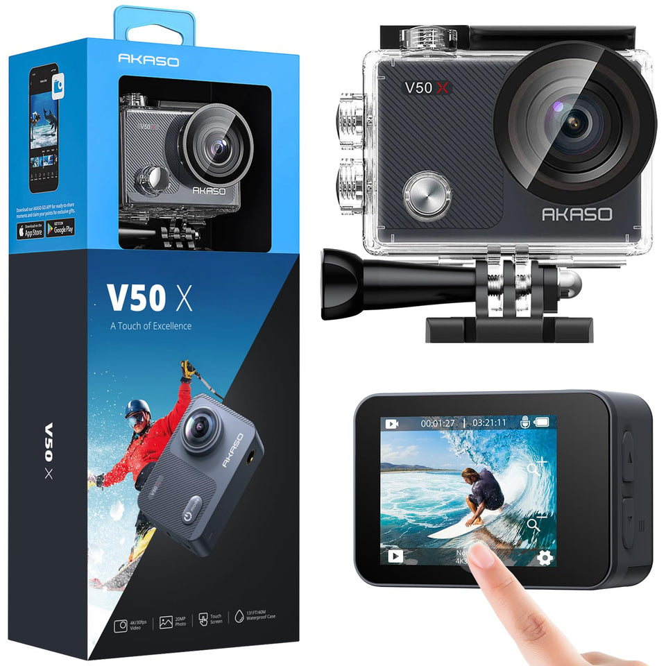 AKASO V50X 4K30fps native camera for high-detail action footage