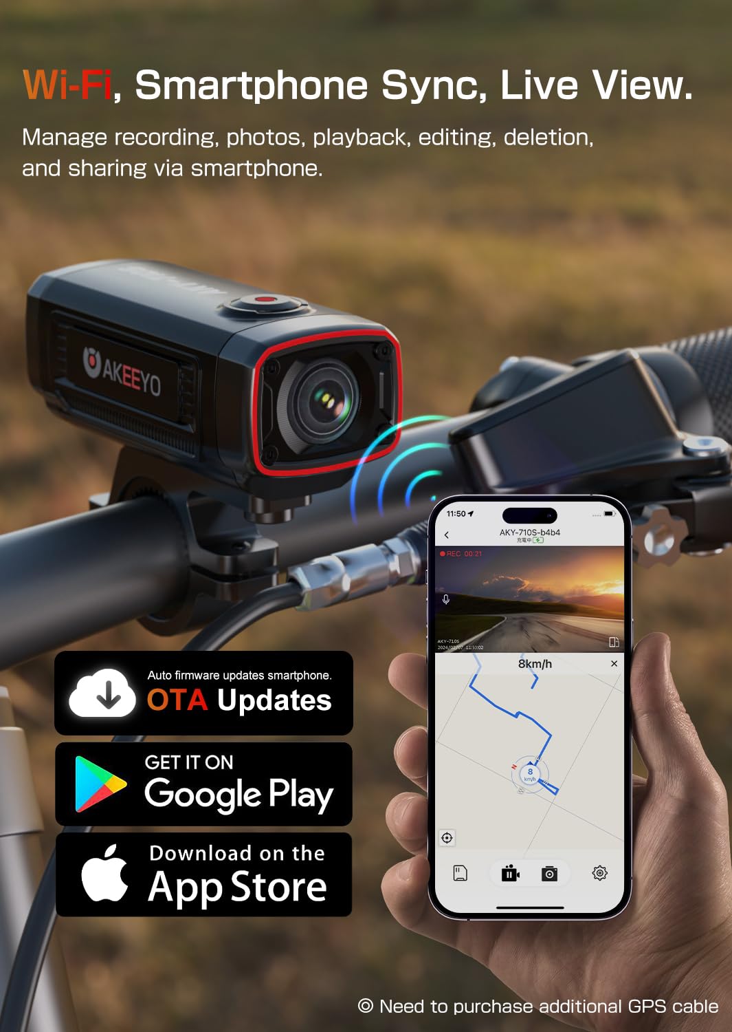 AKEEYO AKY-710S includes 32GB card for immediate use on the go