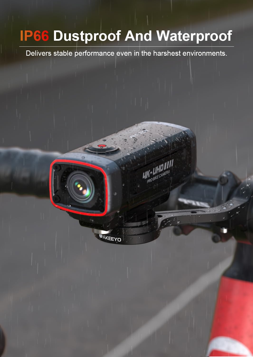 AKEEYO AKY-710S 64GB card preserves footage for long rides