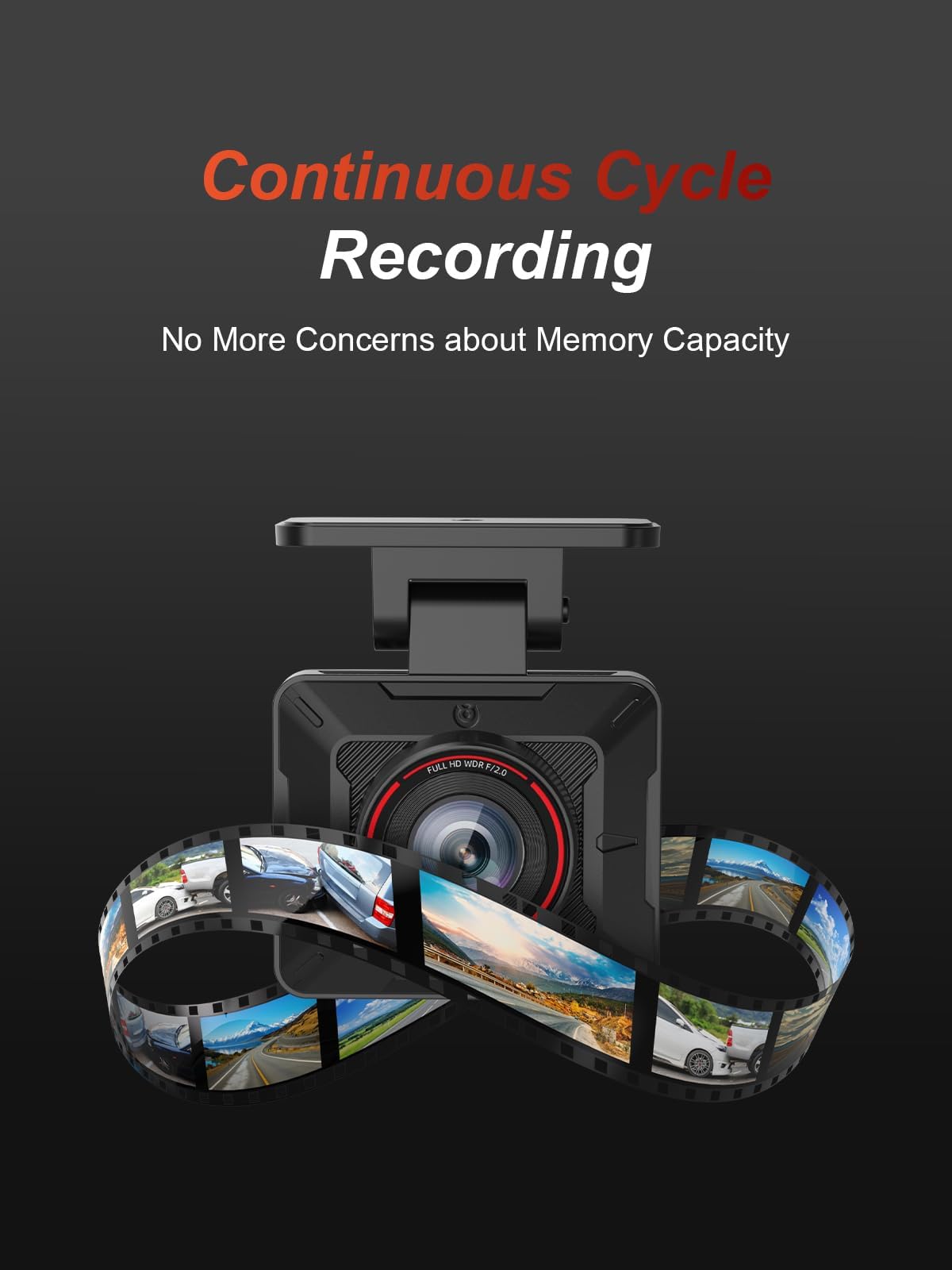 AKEEYO P1 Mini Dash Cam memory card not included reminder