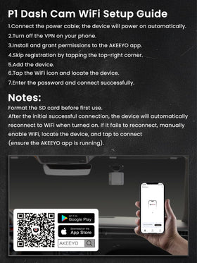 AKEEYO P1 Mini Dash Cam night vision for low-light driving