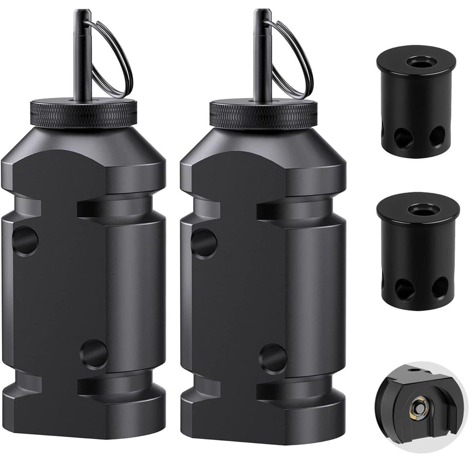 AKELOR front view of two trip alarms showing compact kit and quick deployment benefits