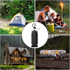 AKELOR trip alarm set at a campsite showing wildlife deterrent and early warning benefit