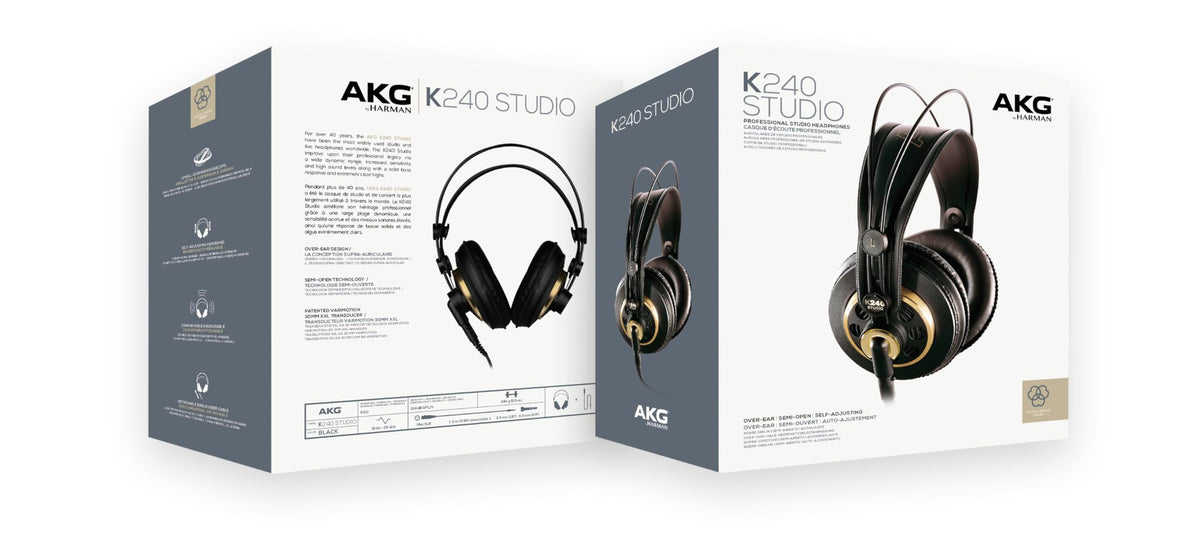 AKG K240STUDIO detachable cable and screw-on adapter ensuring secure connection