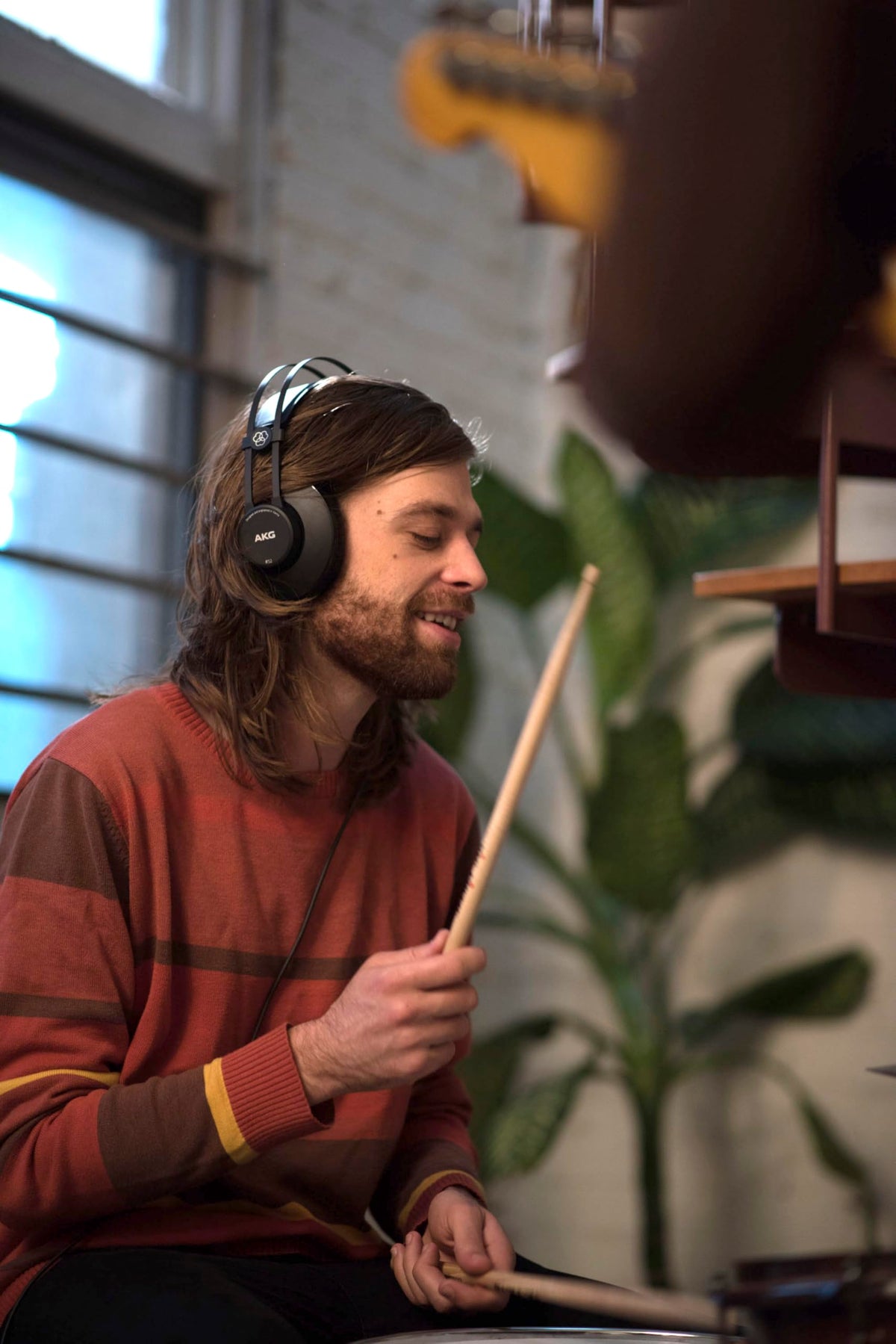 AKG K72 40mm drivers close-up revealing detailed frequency response