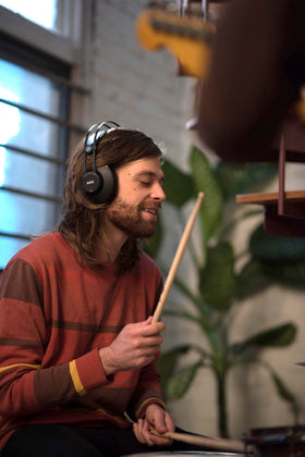 AKG K72 40mm drivers close-up revealing detailed frequency response