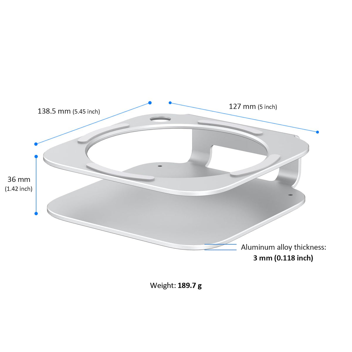 AKKYAJAURE Mac mini M4 Dock Stand desk organization and elevation