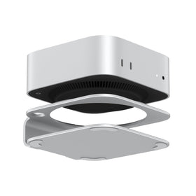 AKKYAJAURE Mac mini M4 Dock Stand side view with sleek aluminum fit and cooling potential