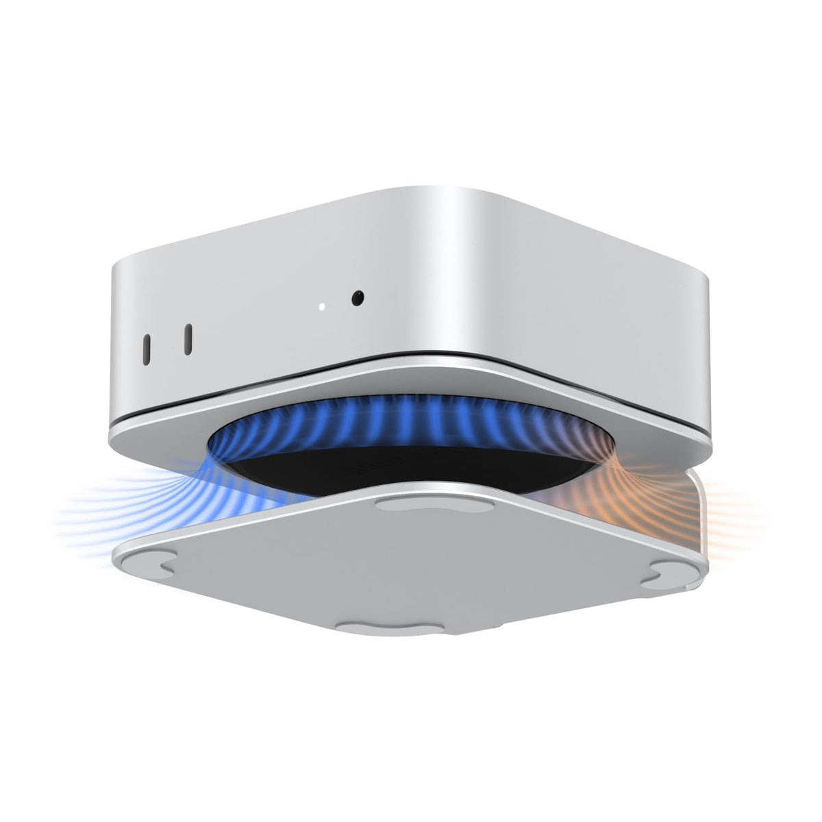 AKKYAJAURE Mac mini M4 Dock Stand top view highlighting compact footprint