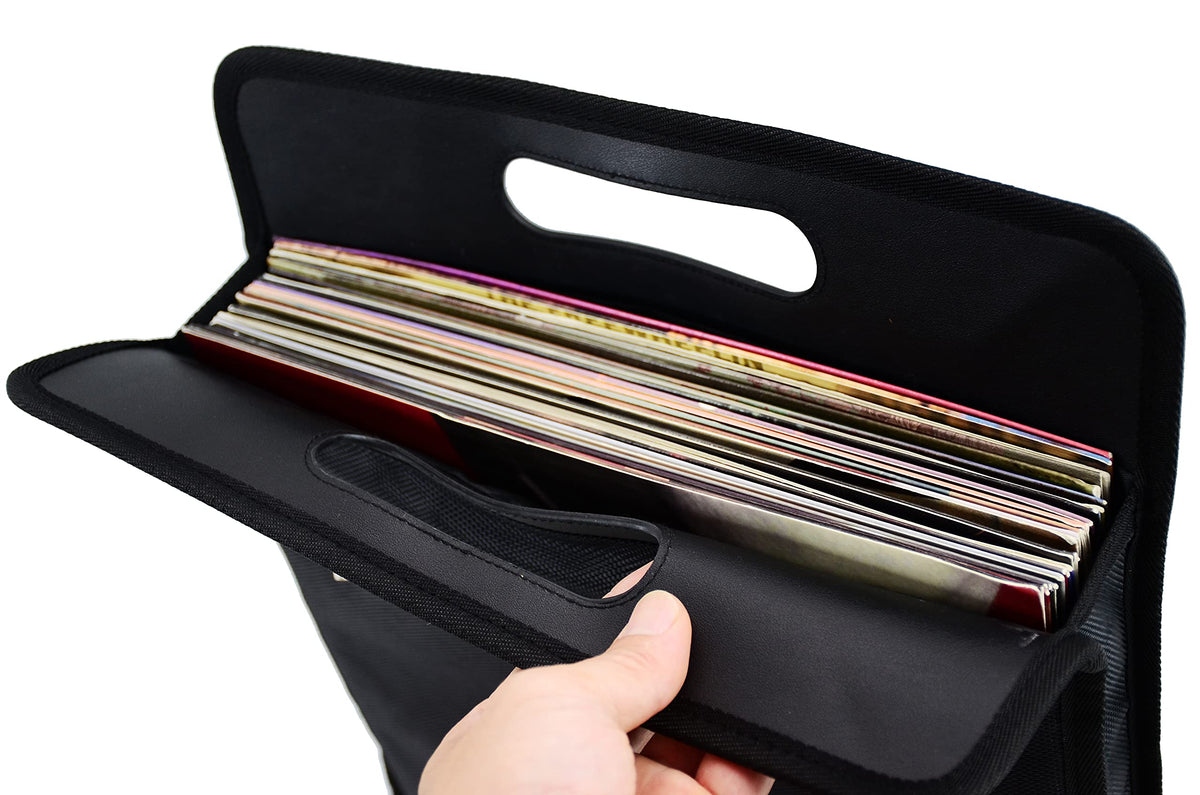 AKOZLIN vinyl record bag dimensions help plan compact packing for 7, 10, 12 inch LPs