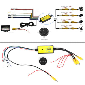 Akozon Video Switcher rear view aids parking with clear reverse camera feed