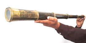 ALADEAN East India Company 1818 tracker scope close-up shows antique craftsmanship