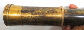 ALADEAN full-extended 32-inch brass spyglass ready for long-range observation