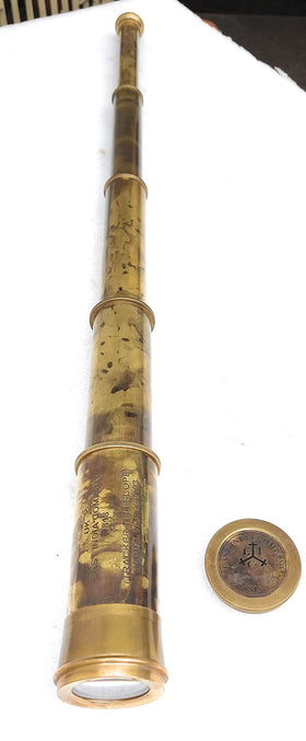 ALADEAN ship captain's telescope in use for historical reenactment