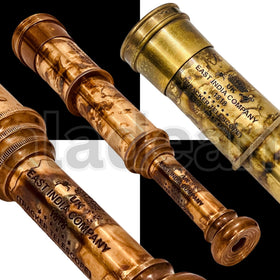 ALADEAN 32-inch brass spyglass extended for dramatic long-range viewing