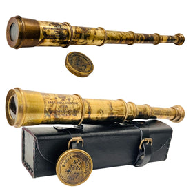 ALADEAN rare brass telescope assembled view ideal for nautical history collectors