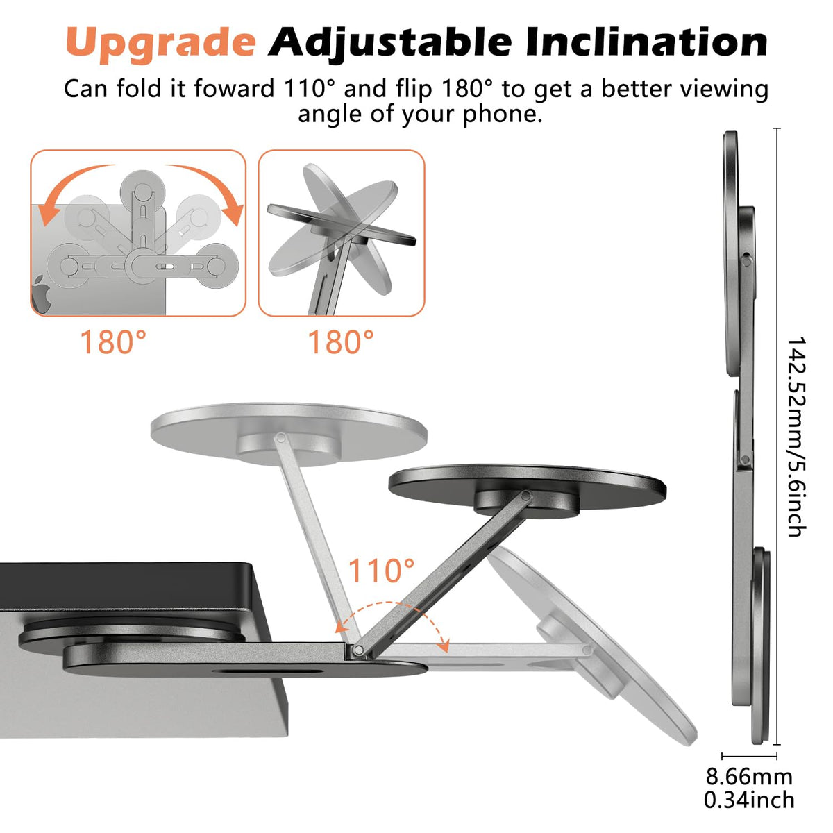 ALAFLY simple installation with strong 3M adhesive on a desk