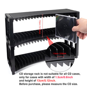 Alavisxf Stackable CD Rack arc design close-up highlights ergonomic handling